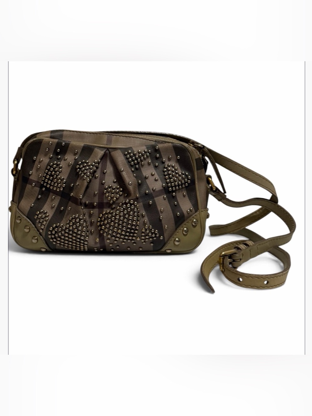 Burberry Studded Heart Crossbody Bag in Brown - Picture 2 of 13